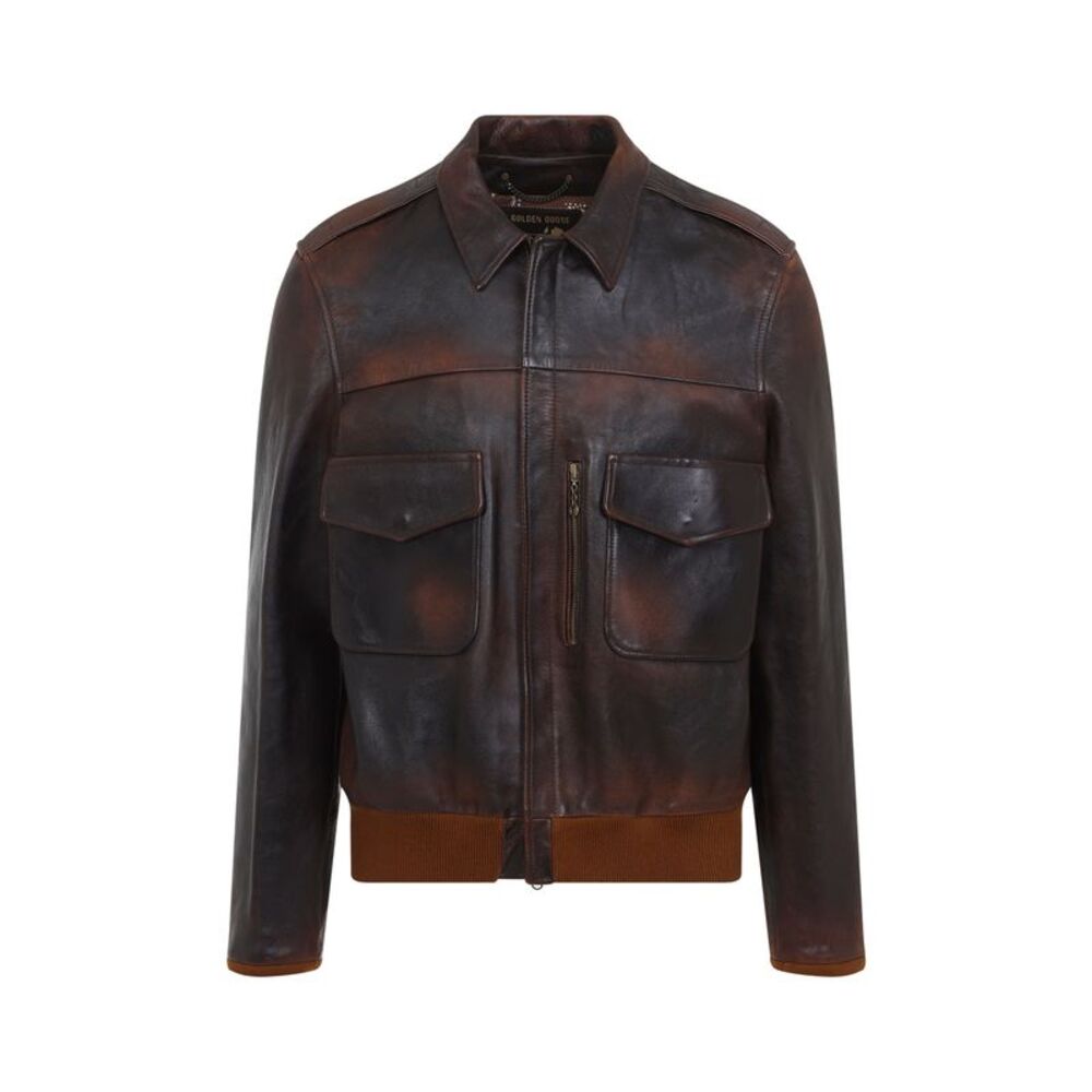 Golden Goose Leather Bomber Jacket Men